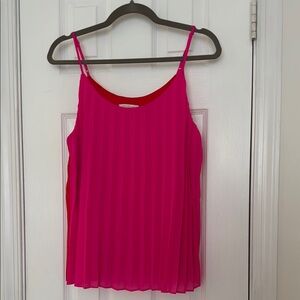 Skies Are Blue Pleated Pink Camisole